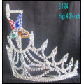 2016 Wholesale New fashion big tiara crown rhinestone stars custom king crown